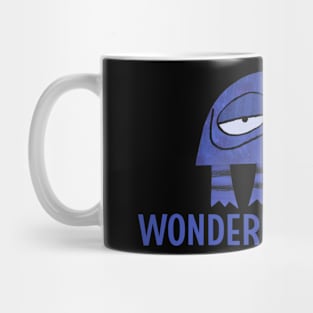 Wonderflea Weird Frog Mann Blue Mug